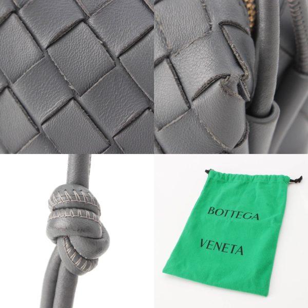 re bot sh w 00113 7 Bottega Veneta Intrecciato Mini Loop Leather Shoulder Bag Gray