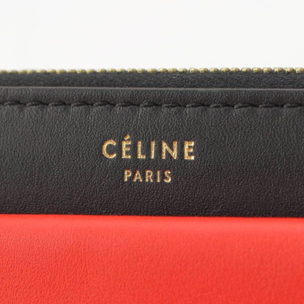 re cel po w 00009 4 Celine Leather Harako Pouch Tricolor with Card Pocket