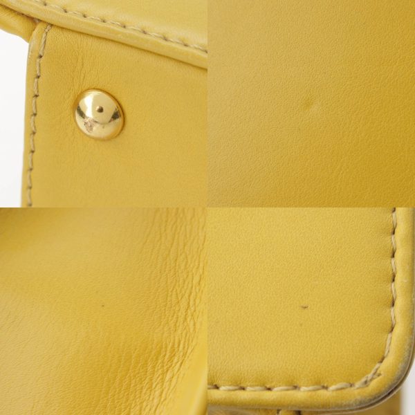 re cha sh w 00200 7 Chanel Lambskin Logo Shoulder Bag Yellow