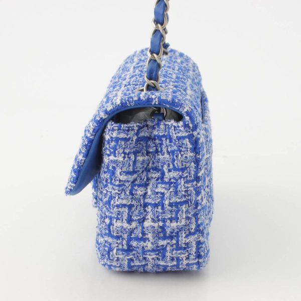 re cha sh w 00205 2 Chanel Tweed Mini Matelasse 20 Chain Shoulder Bag A69900 Blue