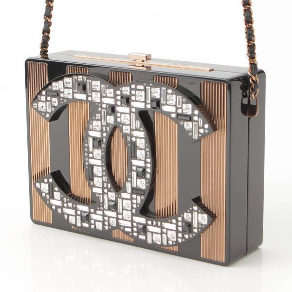 re cha sh w 00207 1 Chanel Crystal Plexiglas Minaudiere Chain Shoulder Bag 183742