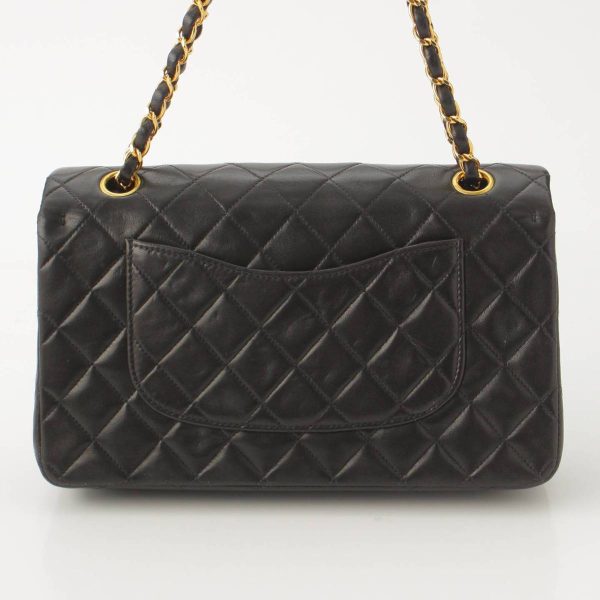 re cha sh w 00215 2 Chanel Matelasse Double Flap Chain Shoulder Bag A01112 Black