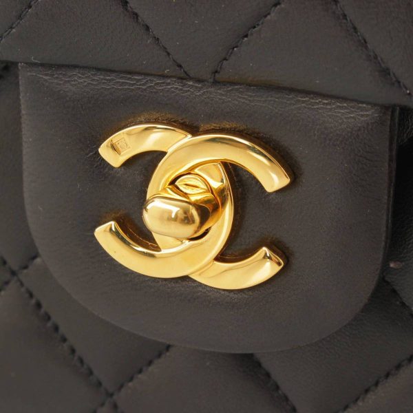 re cha sh w 00215 5 Chanel Matelasse Double Flap Chain Shoulder Bag A01112 Black