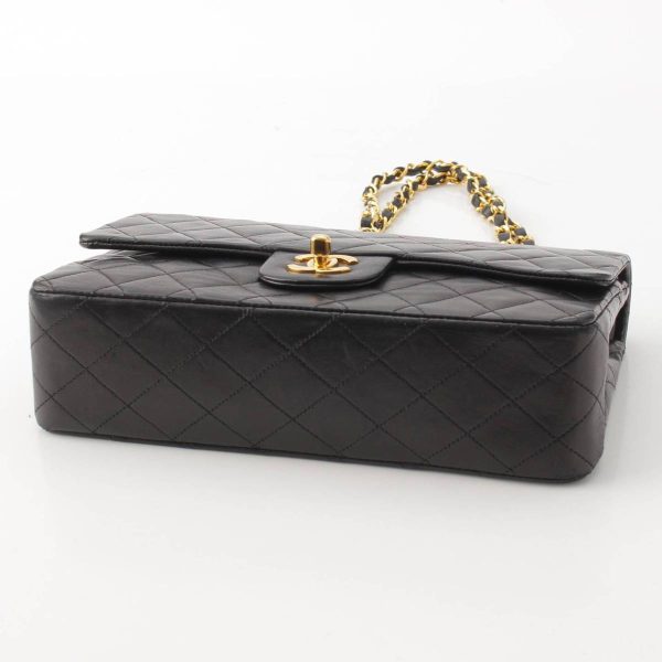 re cha sh w 00219 4 Chanel Matelasse 25 Lambskin Double W Flap Chain Shoulder Bag Black