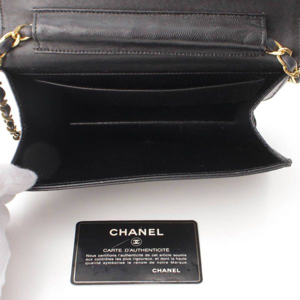 re cha sh w 00220 5 Chanel Cocomark Lizard Chain Shoulder Bag Black