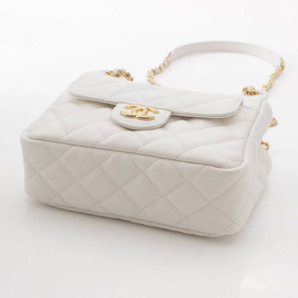 re cha sh w 00223 4 Chanel Matelasse Small Caviar Skin Hobo Shoulder Bag AS3710 White