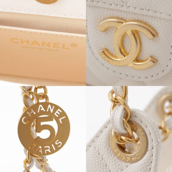 re cha sh w 00223 6 Chanel Matelasse Small Caviar Skin Hobo Shoulder Bag AS3710 White