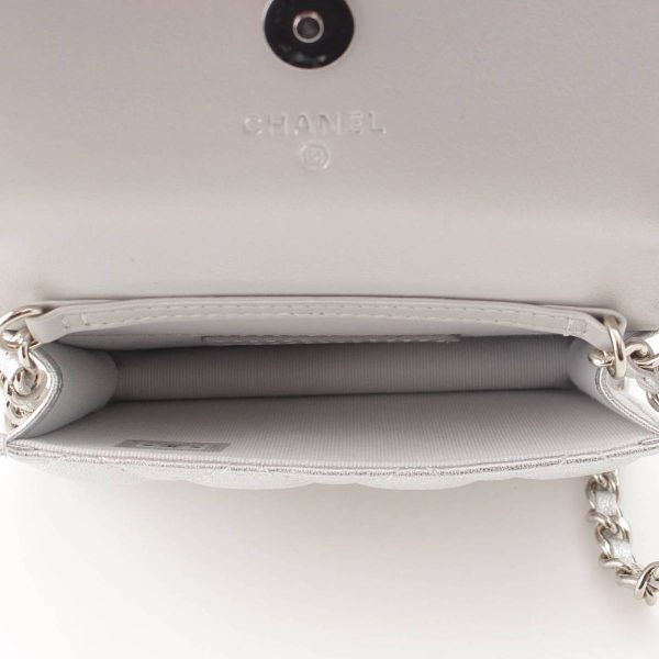 re cha sh w 00231 5 Chanel Matelasse Leather Waist Shoulder Bag Silver