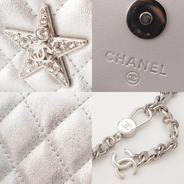 re cha sh w 00231 6 Chanel Matelasse Leather Waist Shoulder Bag Silver