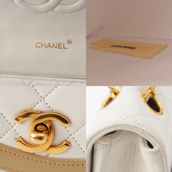 re cha sh w 00236 5 Chanel Matelasse Lambskin Bicolor Flap Shoulder Bag White