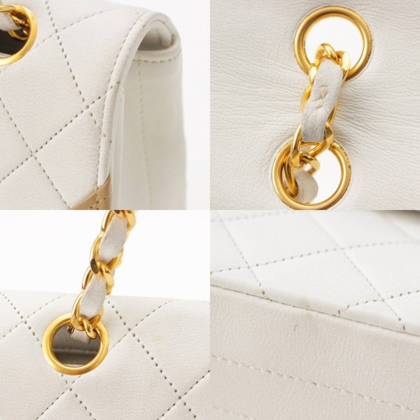 re cha sh w 00236 6 Chanel Matelasse Lambskin Bicolor Flap Shoulder Bag White