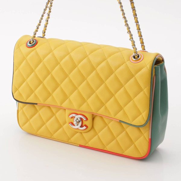 re cha sh w 00239 1 Chanel Matelasse 30 Lambskin Single Flap Chain Shoulder Bag Multicolor