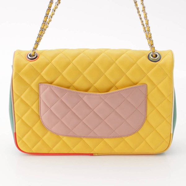 re cha sh w 00239 3 Chanel Matelasse 30 Lambskin Single Flap Chain Shoulder Bag Multicolor