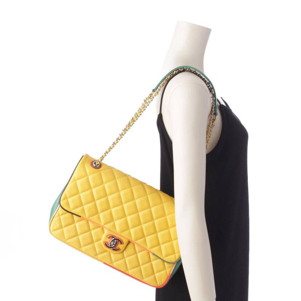 re cha sh w 00239 8 Chanel Matelasse 30 Lambskin Single Flap Chain Shoulder Bag Multicolor