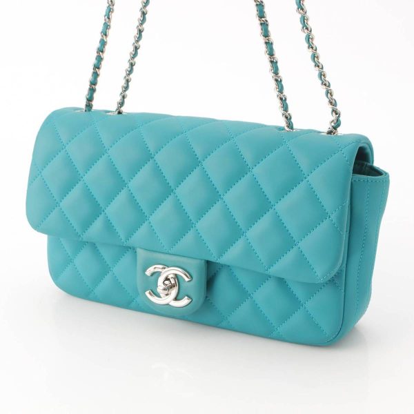 re cha sh w 00262 1 Chanel Matelasse Coco Rain Chain Shoulder Bag SV Hardware A93154 Green