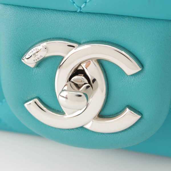 re cha sh w 00262 7 Chanel Matelasse Coco Rain Chain Shoulder Bag SV Hardware A93154 Green