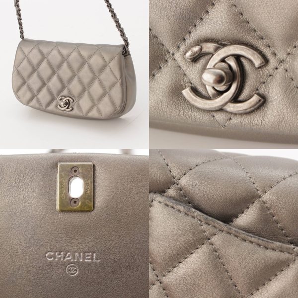 re cha sh w 00263 5 Chanel Matelasse Calf Chain Shoulder Bag AP2358 Metallic Silver