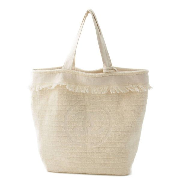 re cha to w 00113 Chanel Coco Mark Pile Big Tote Bag Pouch with Towel White