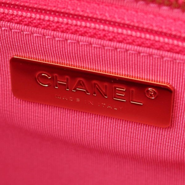 re cha to w 00116 6 Chanel Wool Tweed Zip Shopping Tote Bag AS0976 Pink