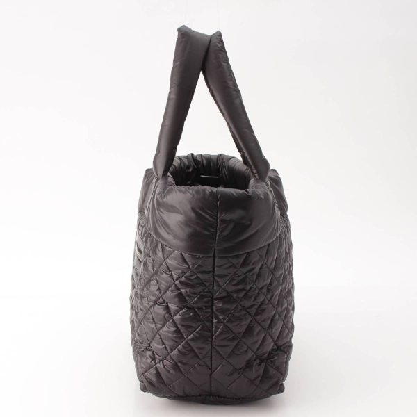 re cha to w 00123 2 Chanel Matelasse Coco Cocoon Tote MM Nylon Bag Black