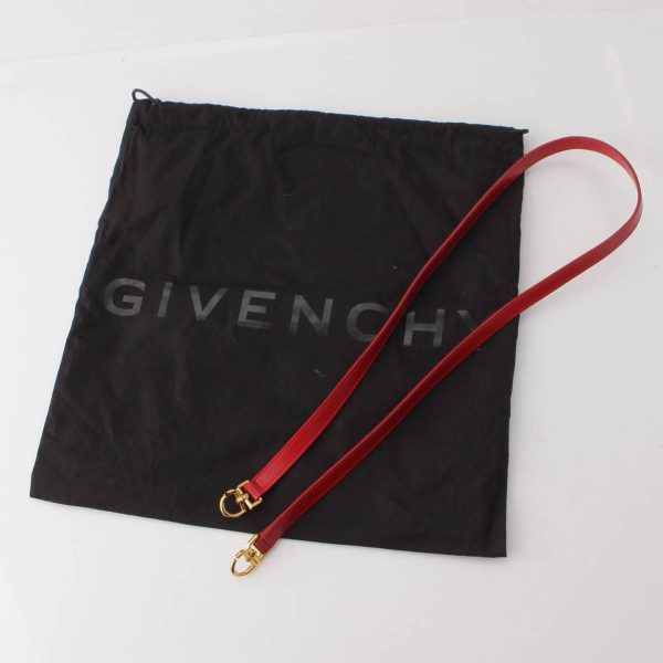 re giv sh w 00065 8 GIVENCHY 4G Medium Leather Chain Shoulder Bag Red