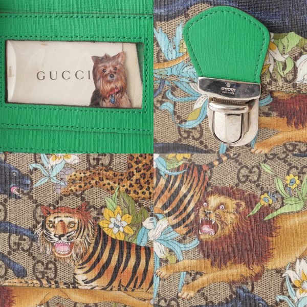 re guc ba w 00015 6 Gucci GG Supreme Childrens Animal Print Backpack Multicolor