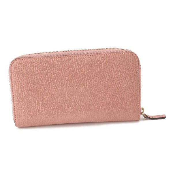 re guc fo w 00034 1 Gucci Interlocking G Leather Long Wallet Wallet Pink