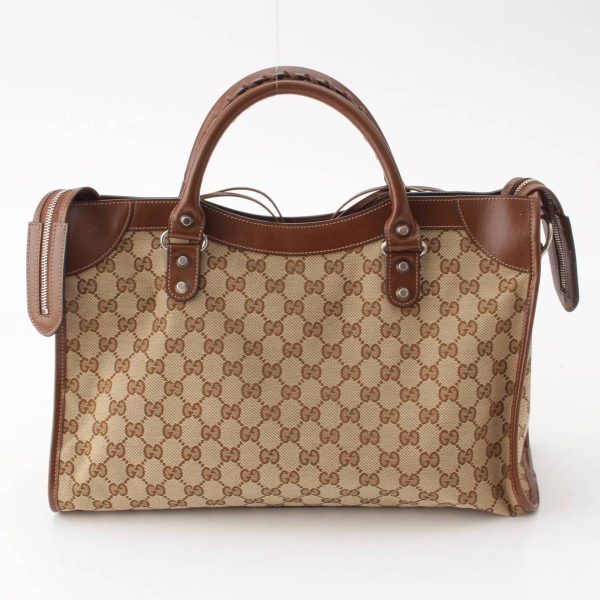 re guc ha w 00098 3 Gucci Balenciaga Hacker Project Classic 2way Handbag Brown