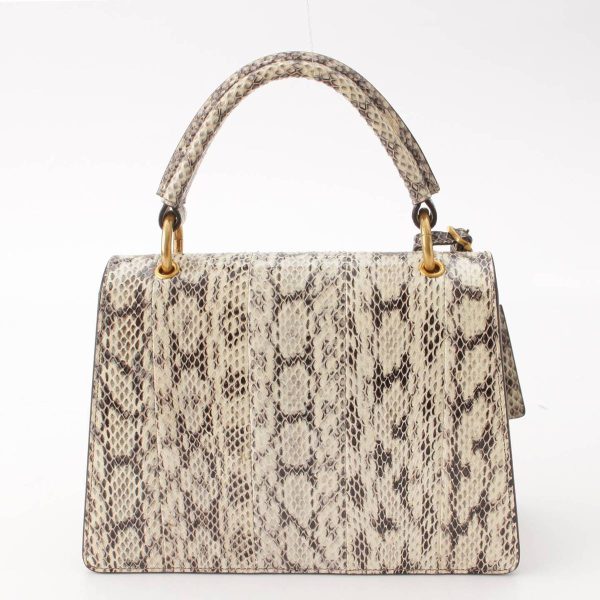 re guc ha w 00099 2 Gucci Nam Queen Margaret LOVED Python handbag Beige