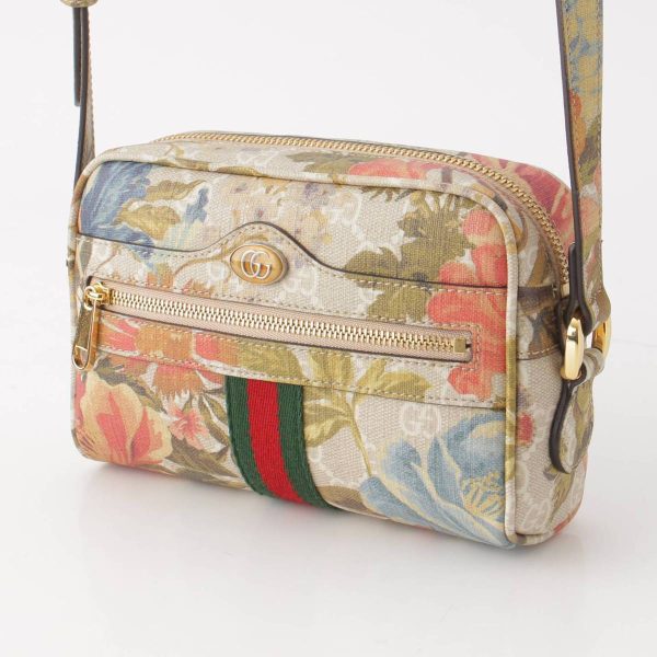 re guc sh w 00224 1 Gucci Ophidia GG Flora Canvas Mini Shoulder Bag Multicolor