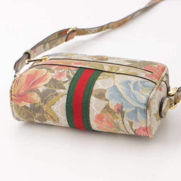 re guc sh w 00224 4 Gucci Ophidia GG Flora Canvas Mini Shoulder Bag Multicolor