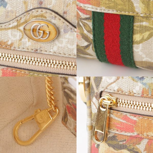 re guc sh w 00224 7 Gucci Ophidia GG Flora Canvas Mini Shoulder Bag Multicolor