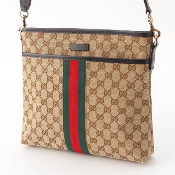 re guc sh w 00243 1 Gucci Sherry Line GG Canvas Shoulder Bag 388926 Beige