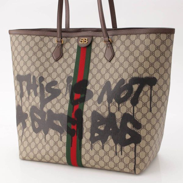 re guc to u 00018 1 Gucci Balenciaga Graffiti Hacker Project Tote Bag Beige