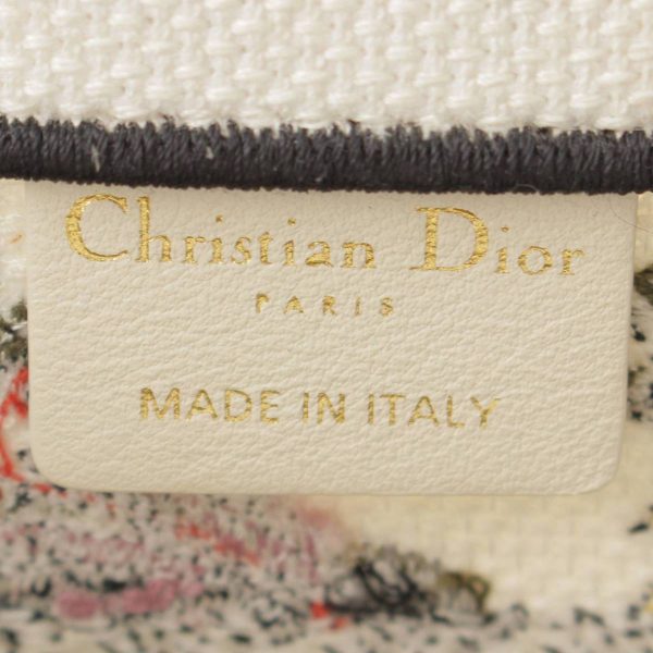 re ist to w 00024 5 Christian Dior Book Tote Small Jardin Botanique Canvas Flower Bag White