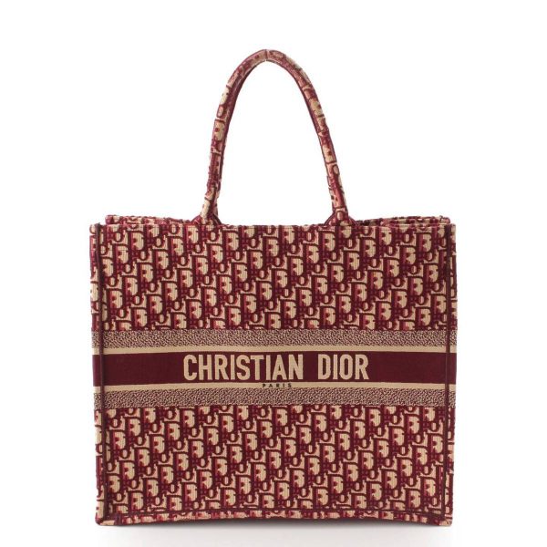 re ist to w 00031 Christian Dior Oblique Canvas Book Tote Large Bordeaux