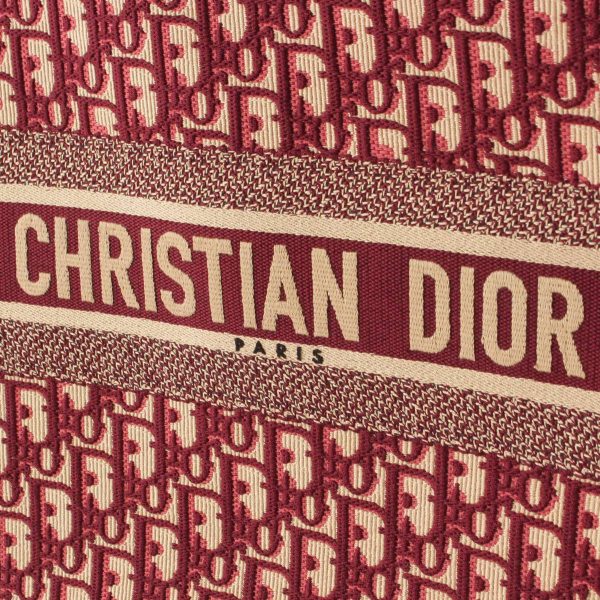 re ist to w 00031 5 Christian Dior Oblique Canvas Book Tote Large Bordeaux