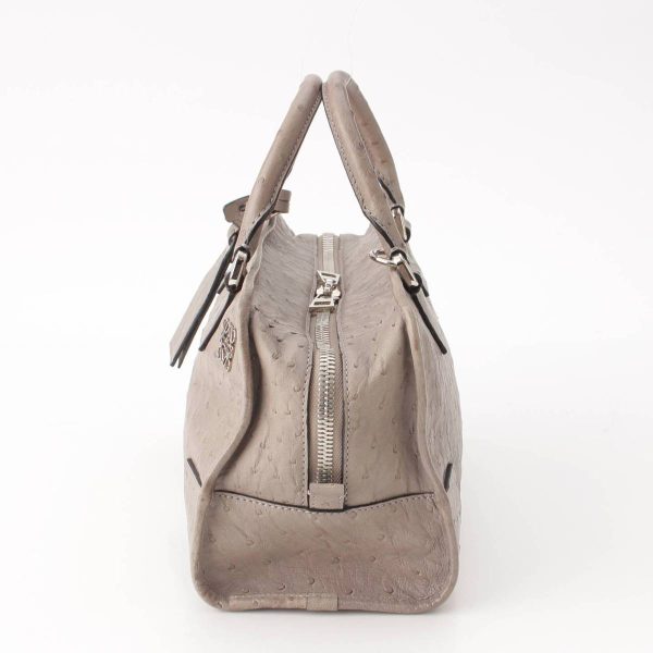 re loe ha w 00249 2 Loewe Amazona 28 Anagram Ostrich 2way Hand Shoulder Bag Gray