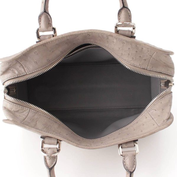 re loe ha w 00249 5 Loewe Amazona 28 Anagram Ostrich 2way Hand Shoulder Bag Gray