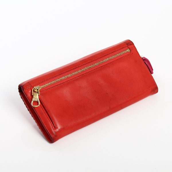 re loe pu w 00004 1 Loewe Long Wallet Amazona Red