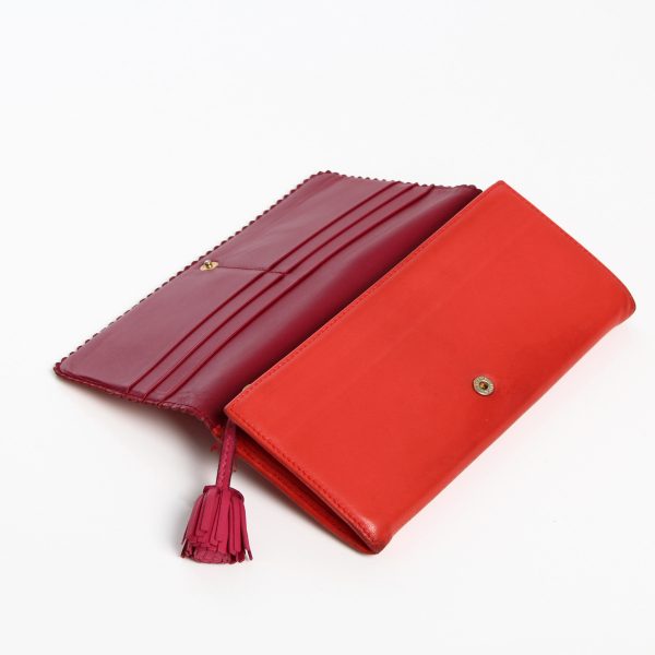 re loe pu w 00004 2 Loewe Long Wallet Amazona Red