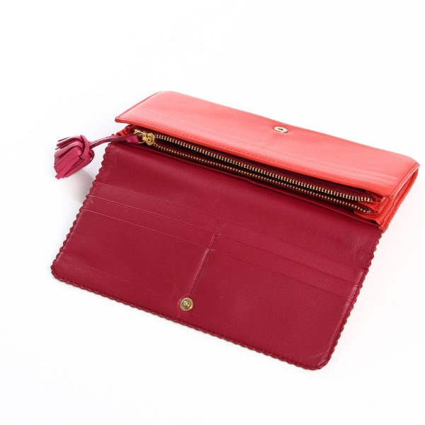 re loe pu w 00004 3 Loewe Long Wallet Amazona Red