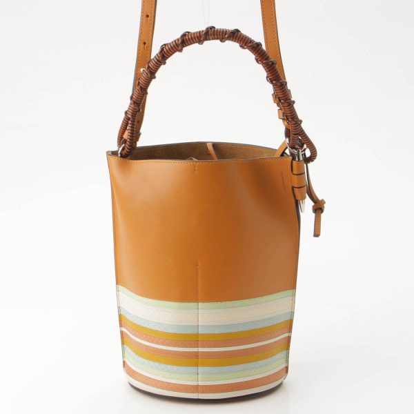 re loe sh w 00222 3 Loewe Gate Bucket Bag Polished Calf Shoulder Bag Multicolor