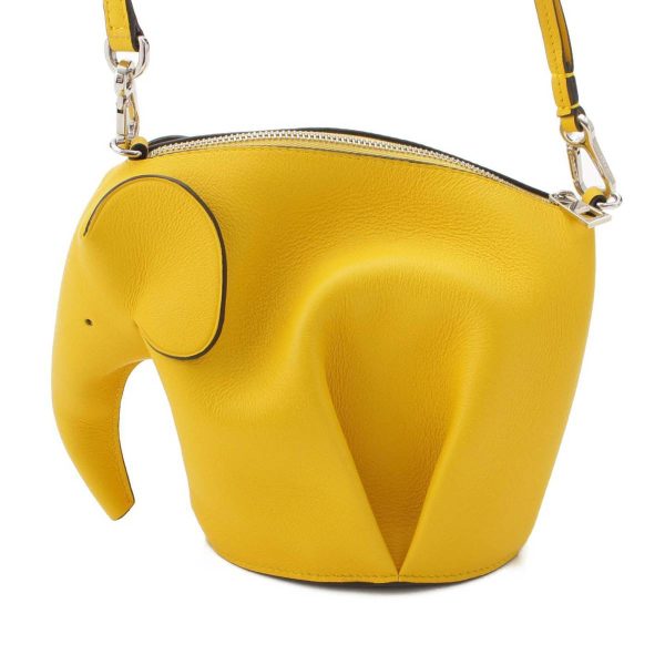 re loe sh w 00250 Loewe Elephant Animal Classic Calf Shoulder Bag Yellow