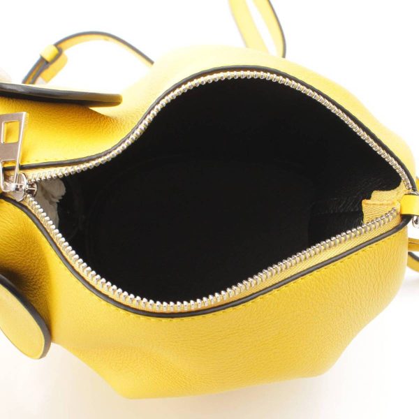 re loe sh w 00250 6 Loewe Elephant Animal Classic Calf Shoulder Bag Yellow