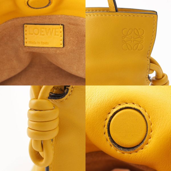 re loe sh w 00256 6 Loewe Anagram Flamenco Clutch Mini Shoulder Bag Yellow