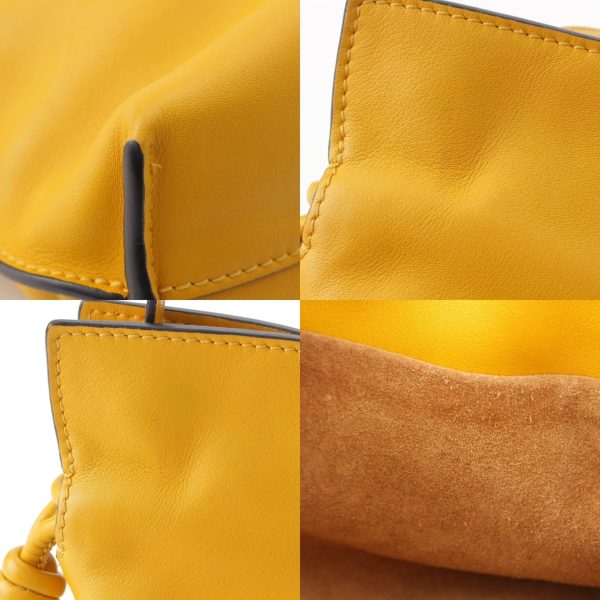 re loe sh w 00256 8 Loewe Anagram Flamenco Clutch Mini Shoulder Bag Yellow