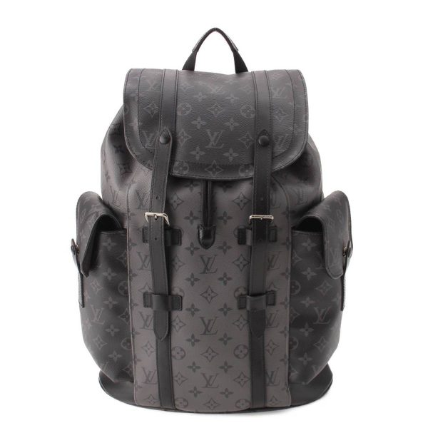 re lou ba w 00048 Louis Vuitton Eclipse Christopher PM Backpack M45419 Black