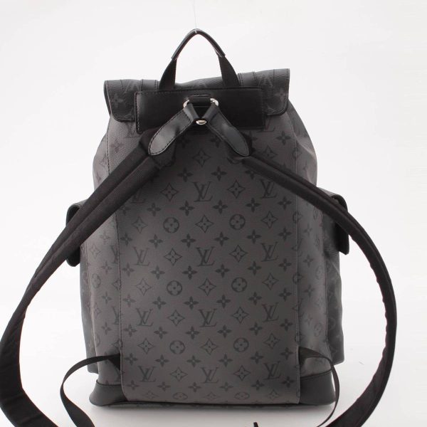 re lou ba w 00048 3 Louis Vuitton Eclipse Christopher PM Backpack M45419 Black