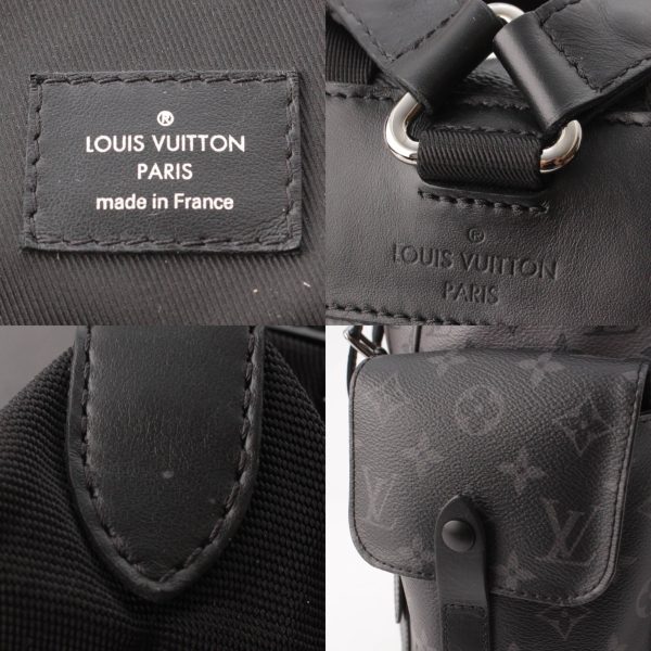 re lou ba w 00048 6 Louis Vuitton Eclipse Christopher PM Backpack M45419 Black